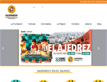 Tablet Screenshot of kasparovfundacionajedrez.com